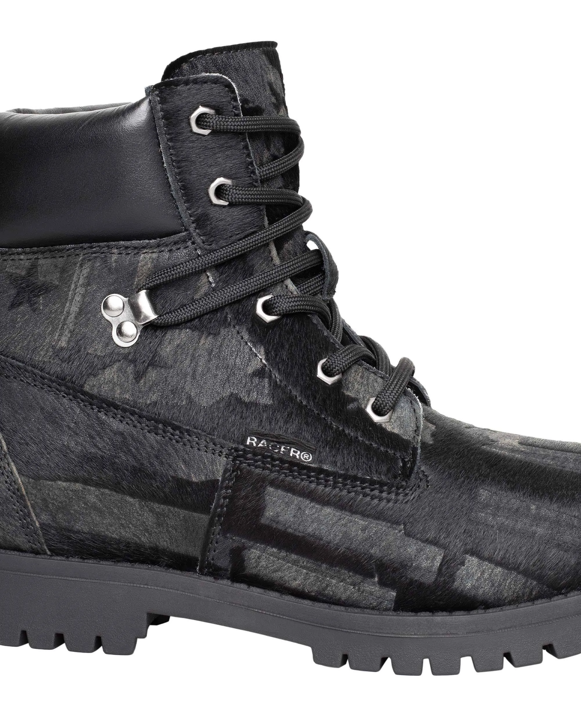 Black Pony Utility Boots