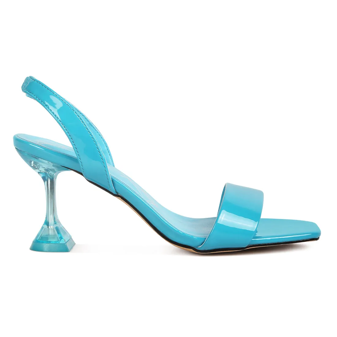 Clear Spool Heel Sandals