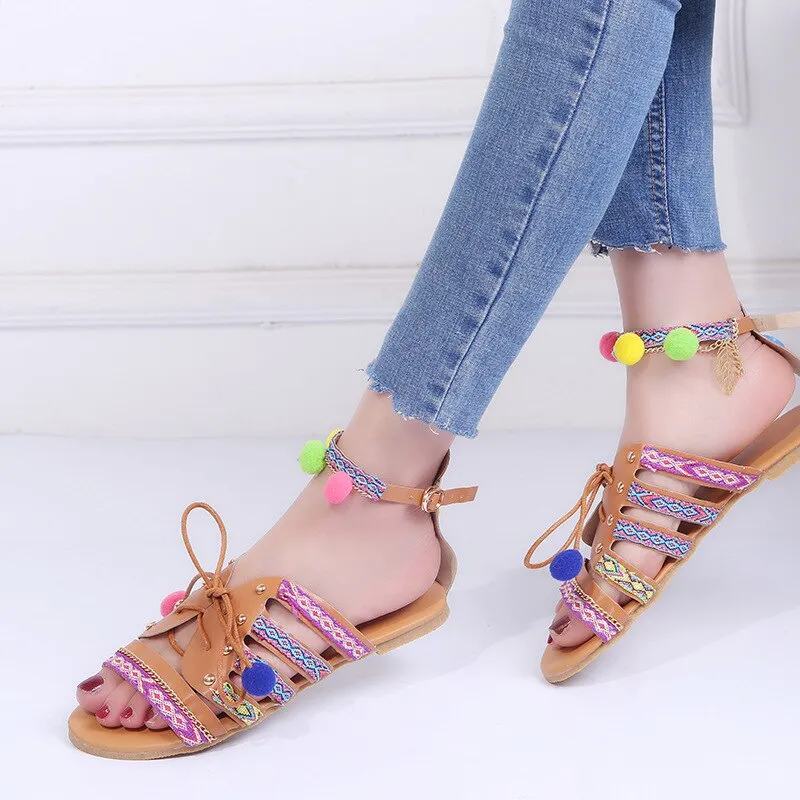 elveswallet Bohemian Fish Mouth Sandals