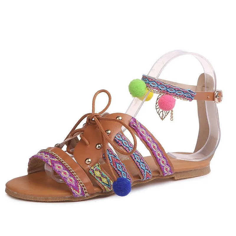 elveswallet Bohemian Fish Mouth Sandals