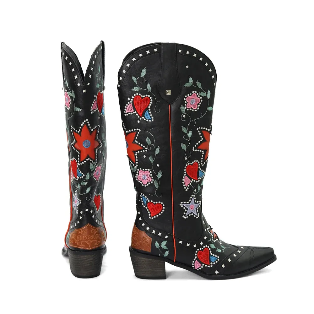 Embroidered Western Boots