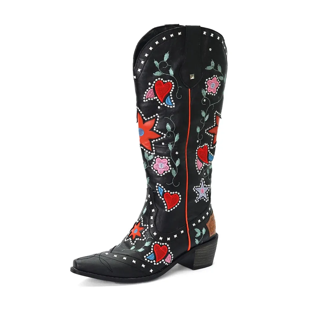 Embroidered Western Boots