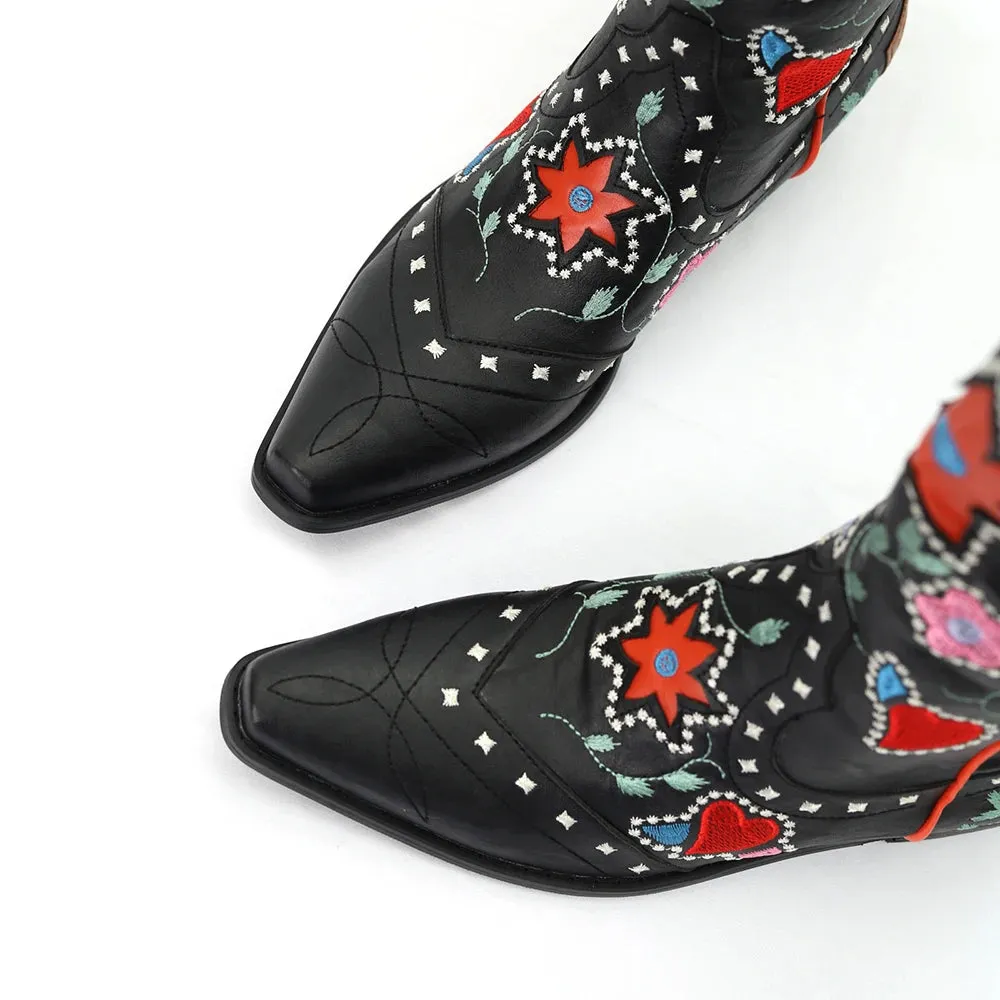 Embroidered Western Boots