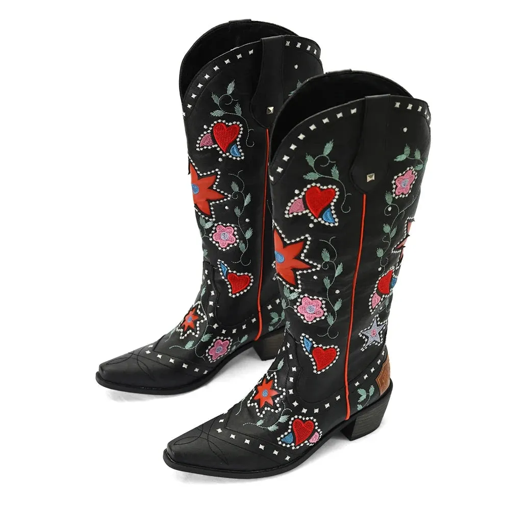 Embroidered Western Boots