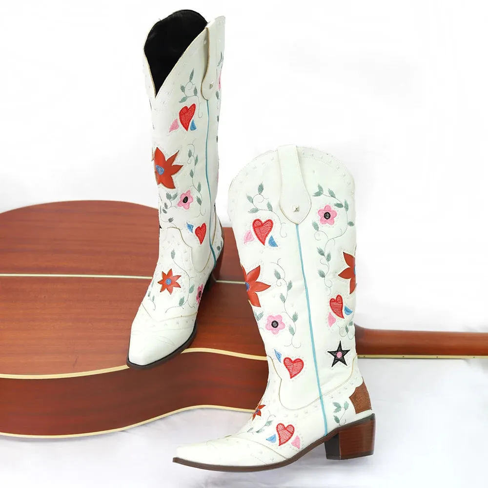 Embroidered Western Boots