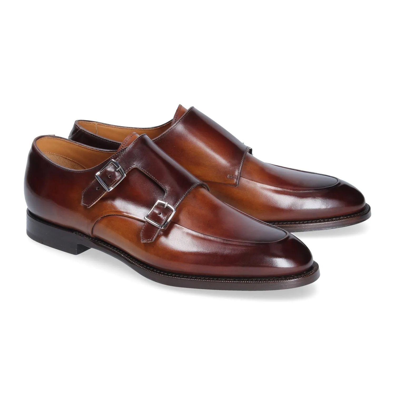 Franceschetti 8035095 Men's Shoes Calf-Skin Leather Double Monk-Straps Loafers (FCCT1090)