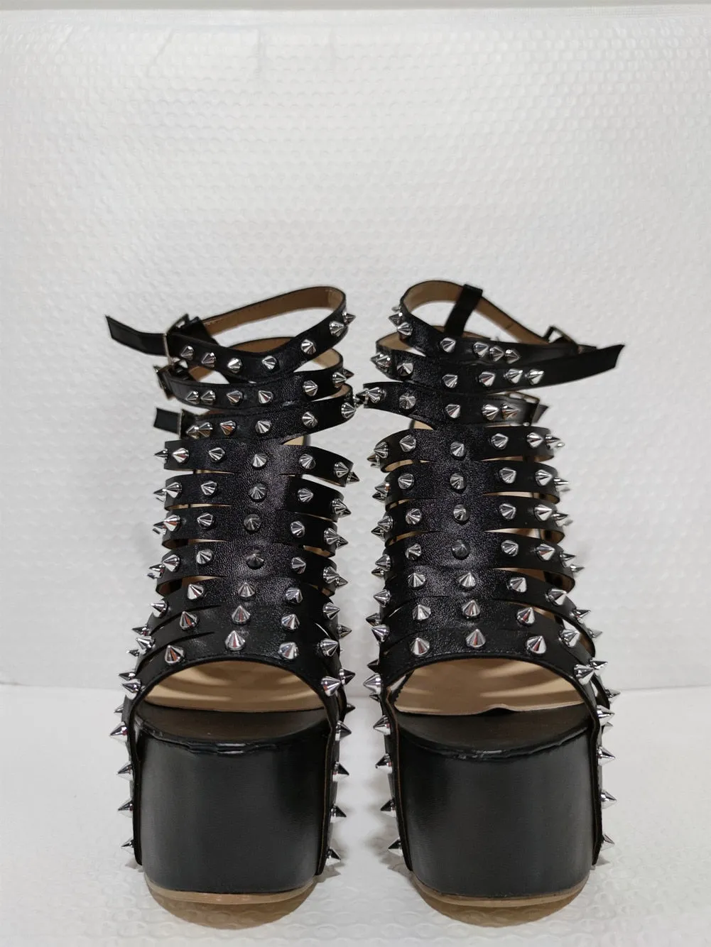 Gladiator Studded Strap High Sandals