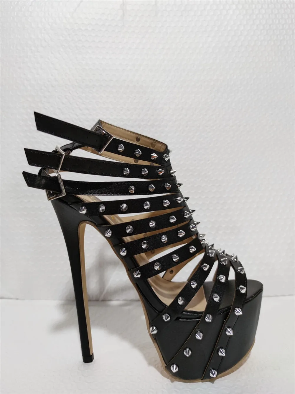 Gladiator Studded Strap High Sandals