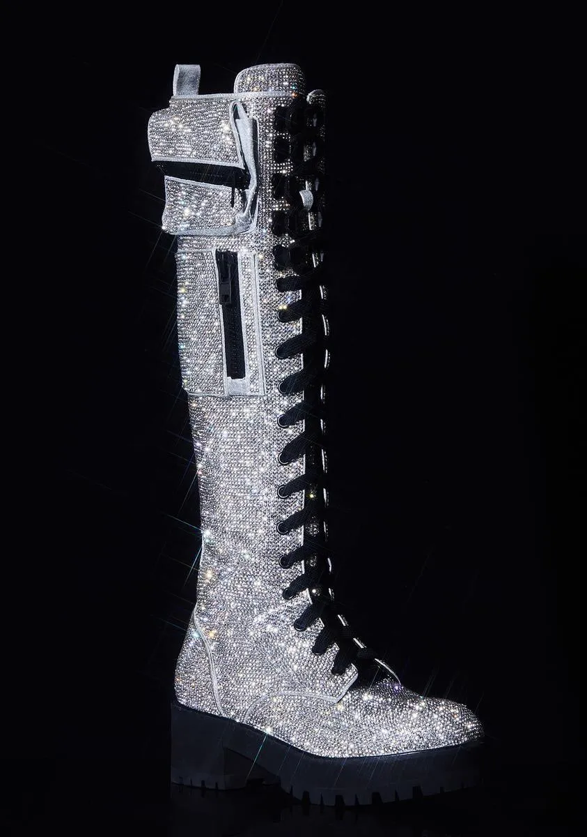 Icy Bling Brigade Pocket Combat Boots