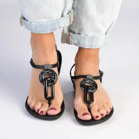 Ipanema Kate Chain Thong Sandals - Black