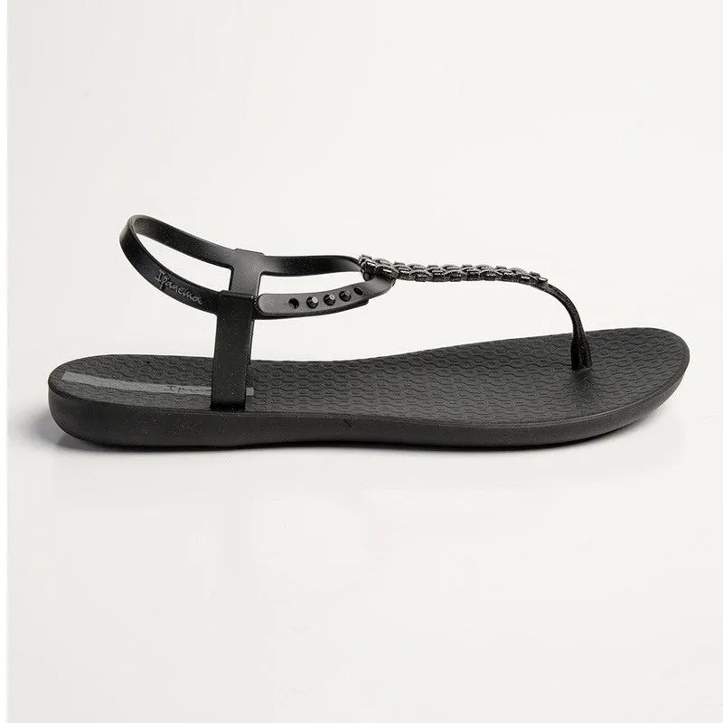 Ipanema Weave Trim Back Strap Sandals - Black