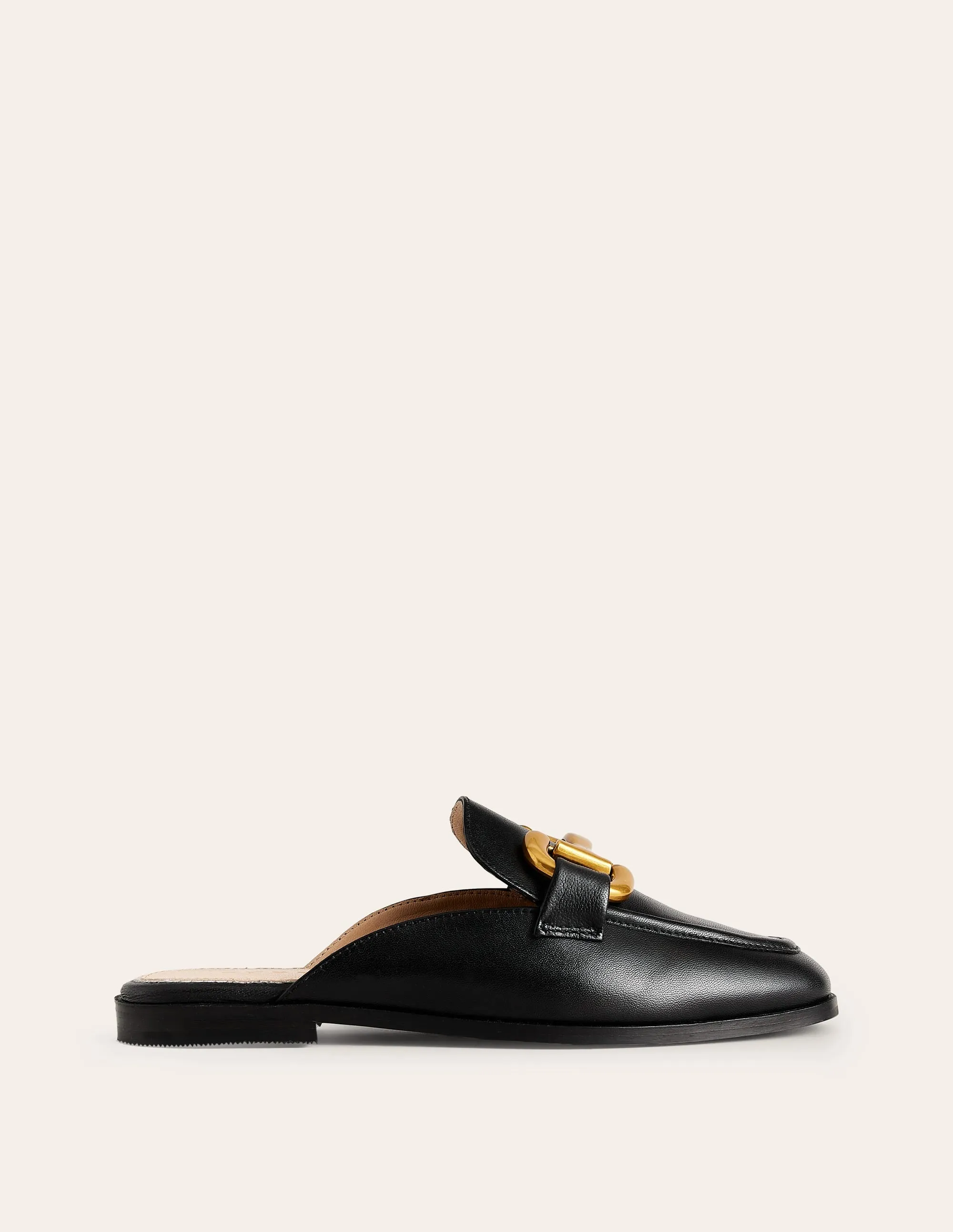 Iris Snaffle Mule Loafers-Black