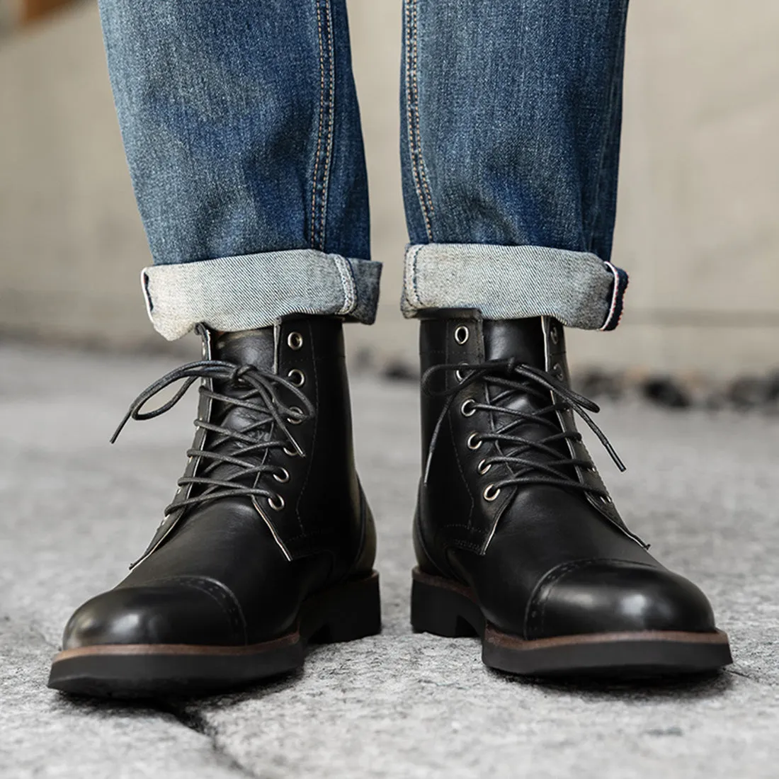 Men's Brogues Dress Utility Boots