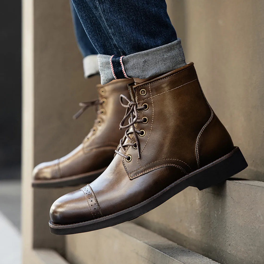 Men's Brogues Dress Utility Boots