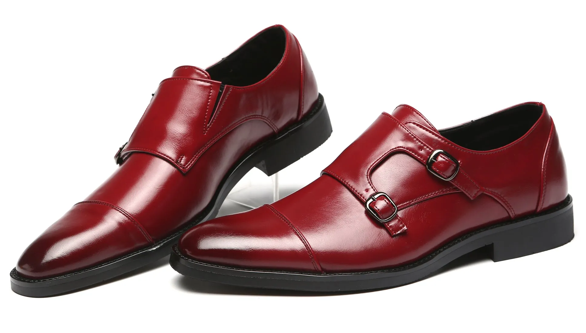 Men's Monk Strap Cap Toe Loafers