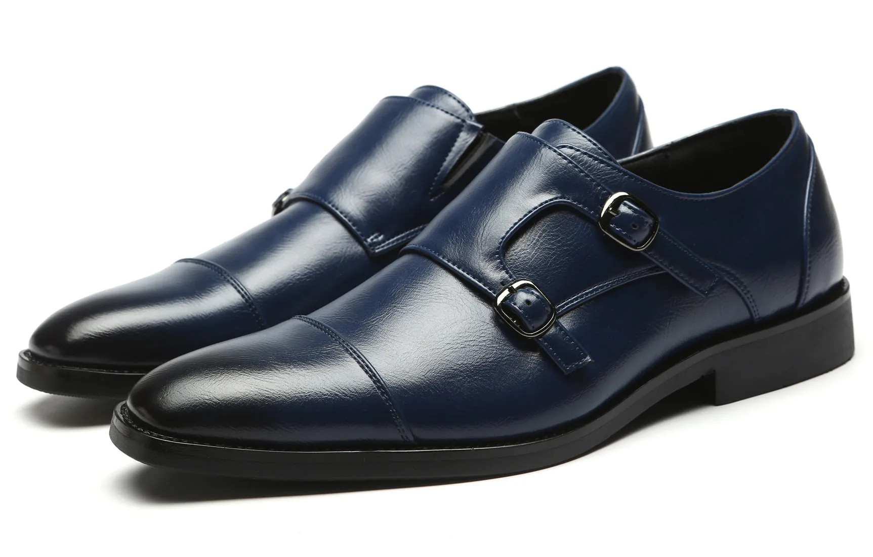 Men's Monk Strap Cap Toe Loafers