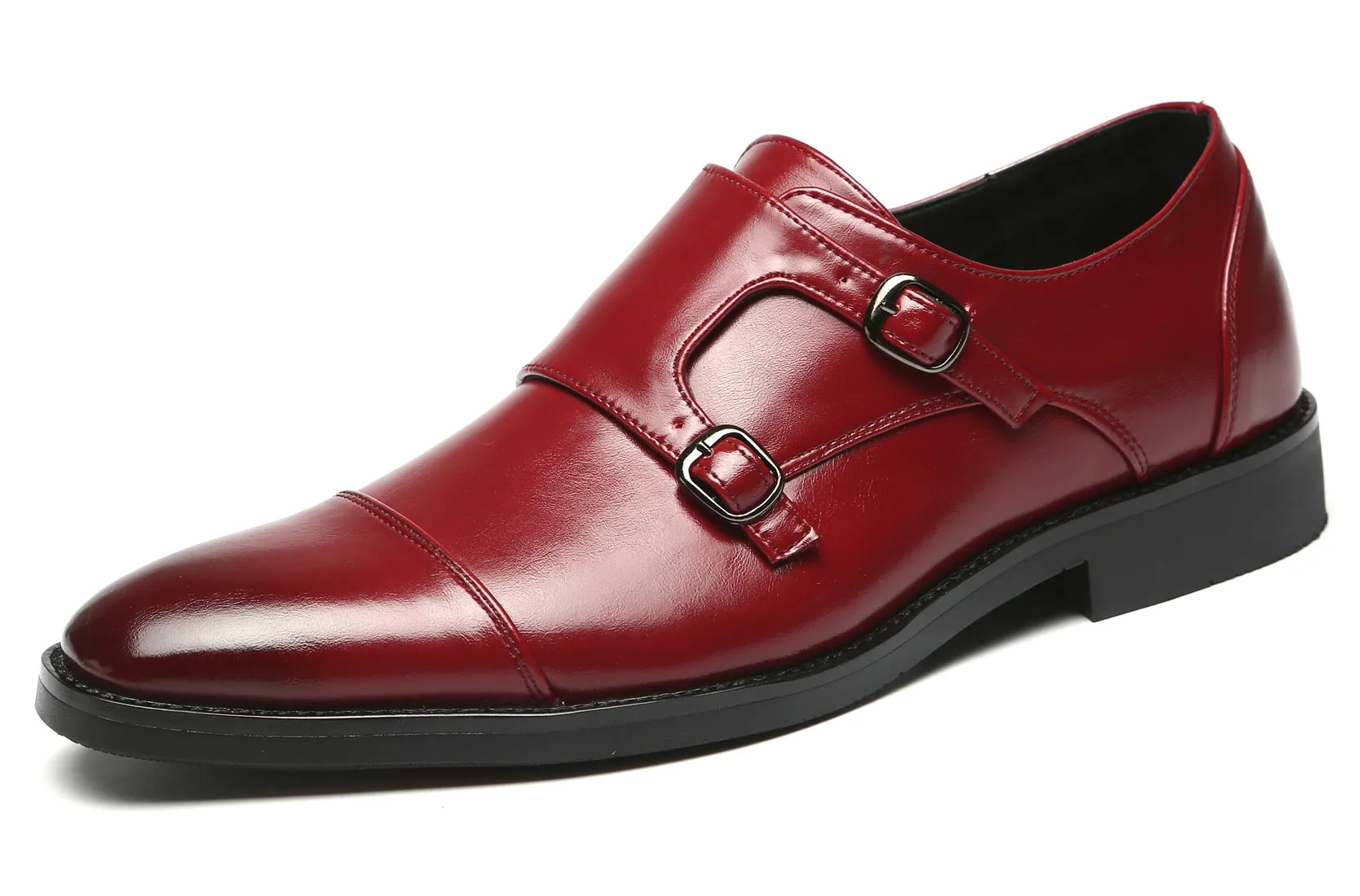 Men's Monk Strap Cap Toe Loafers