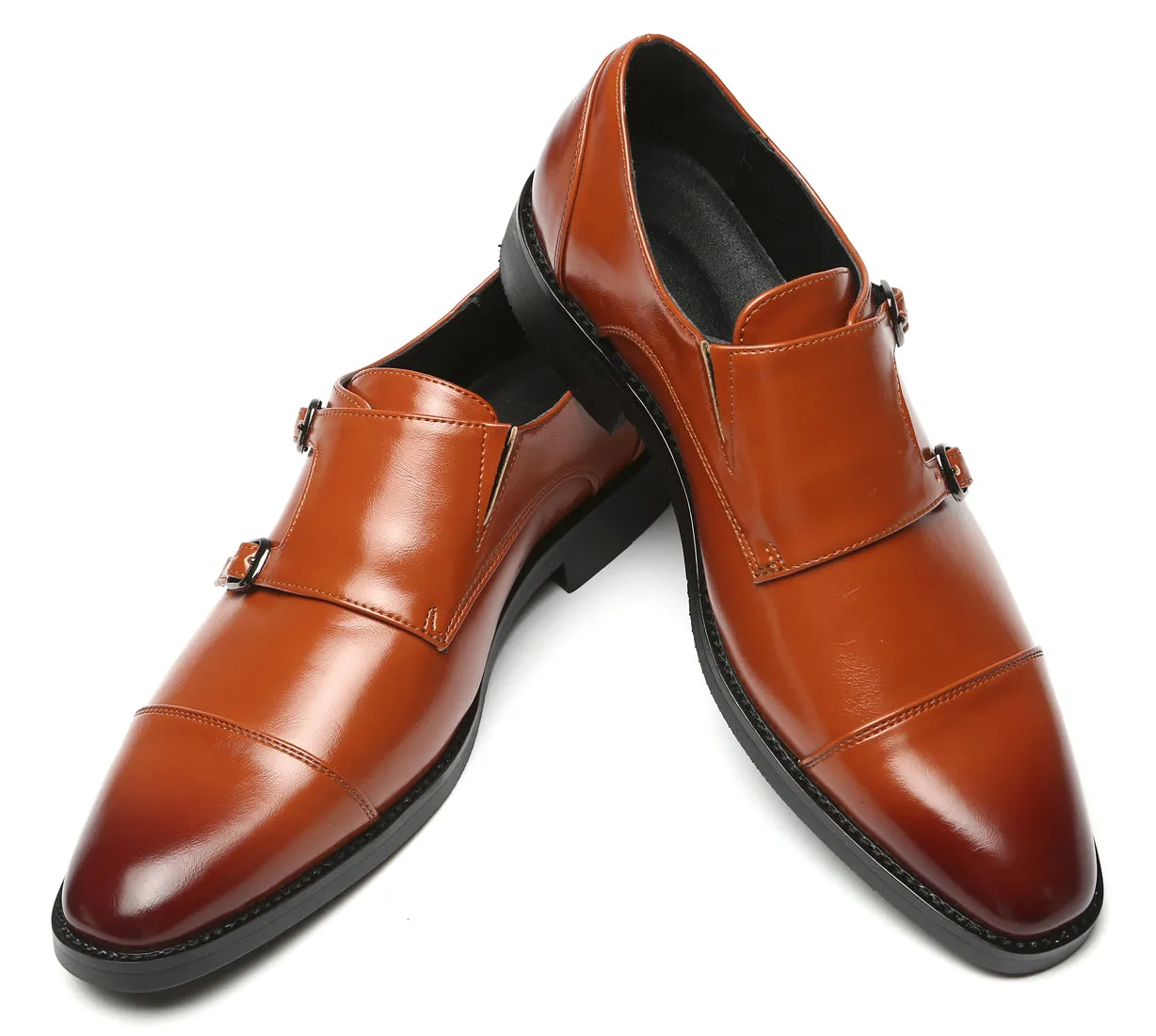 Men's Monk Strap Cap Toe Loafers