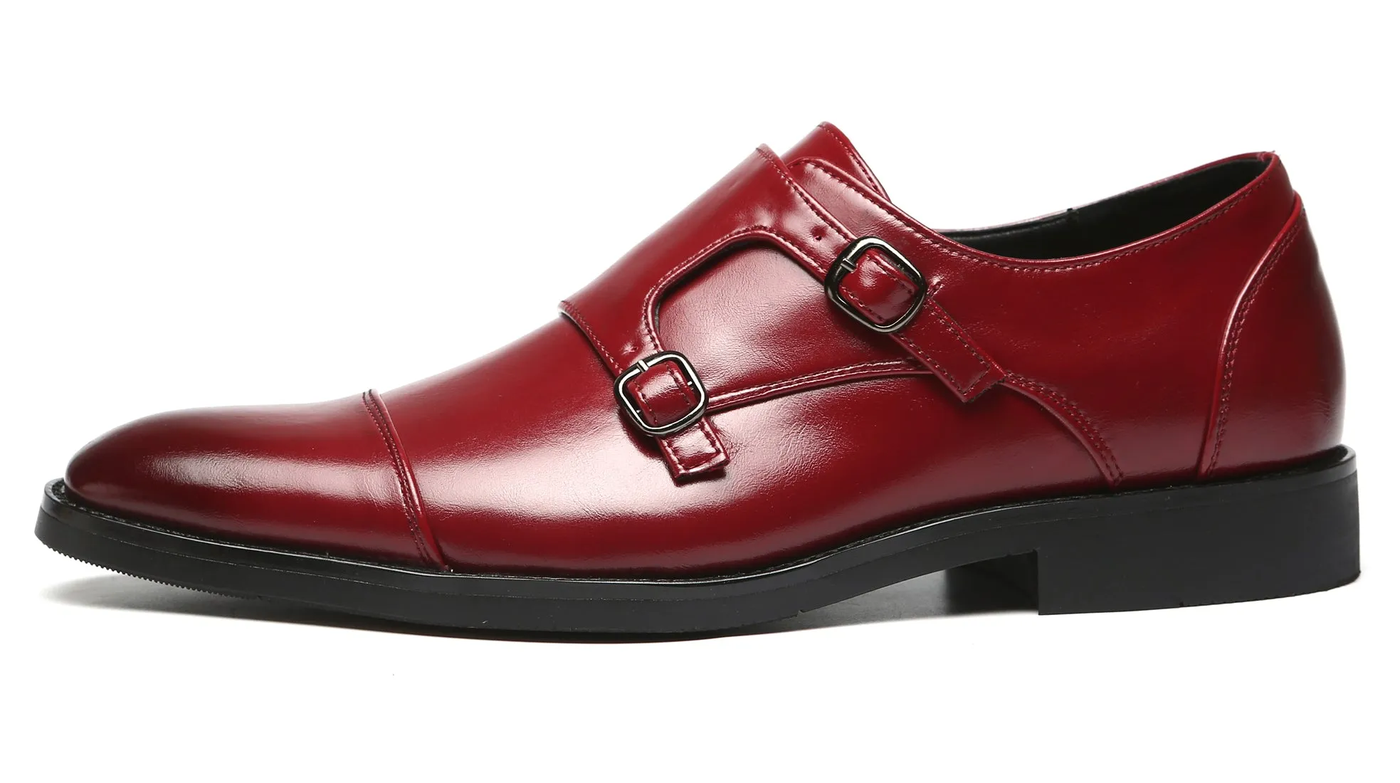 Men's Monk Strap Cap Toe Loafers