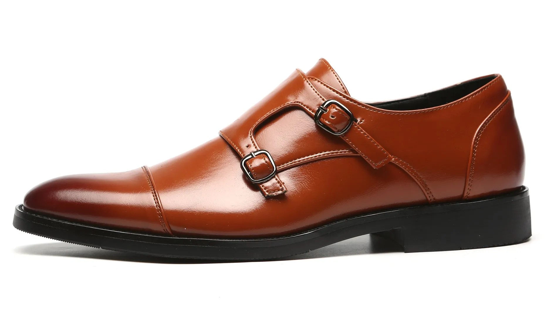 Men's Monk Strap Cap Toe Loafers