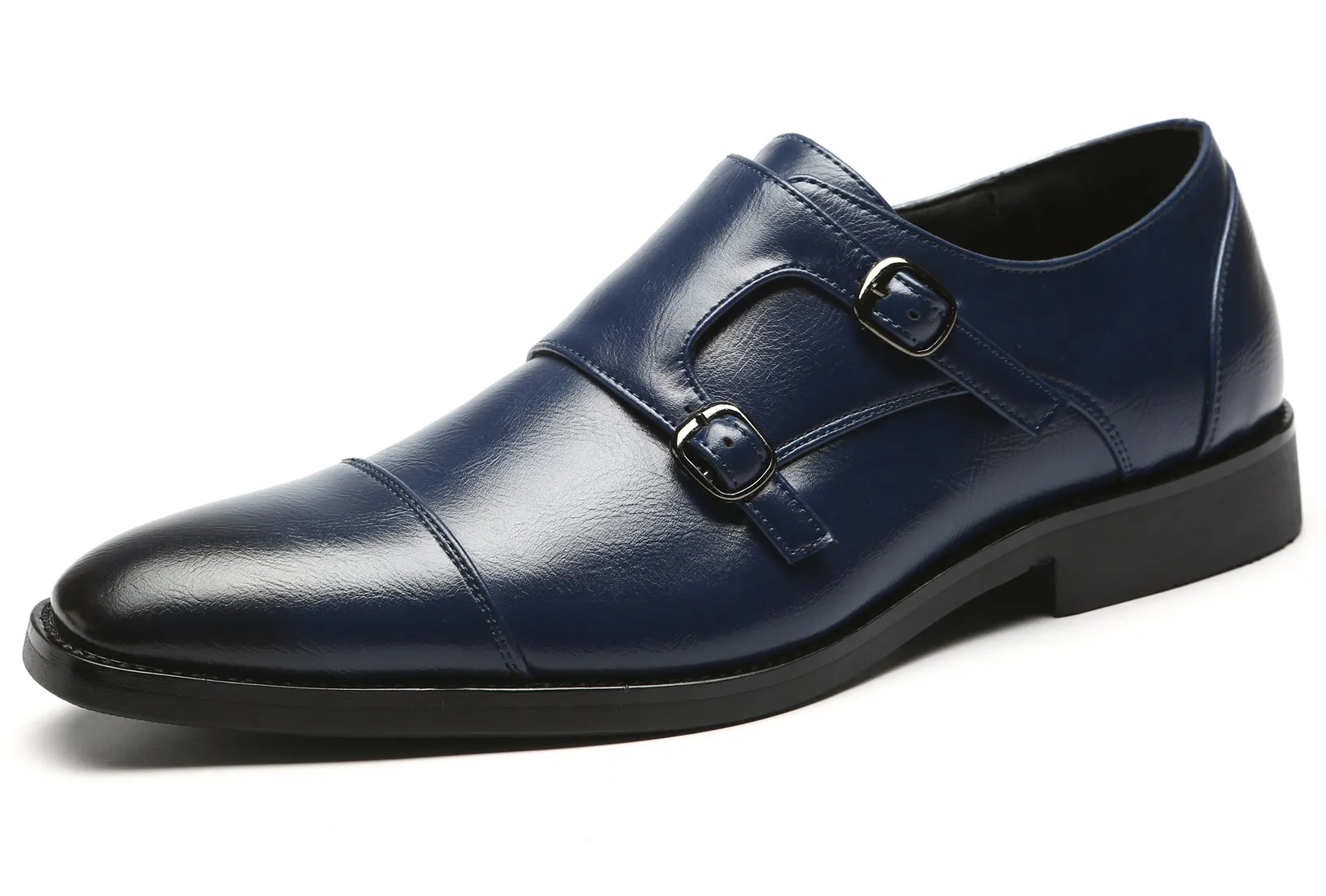 Men's Monk Strap Cap Toe Loafers