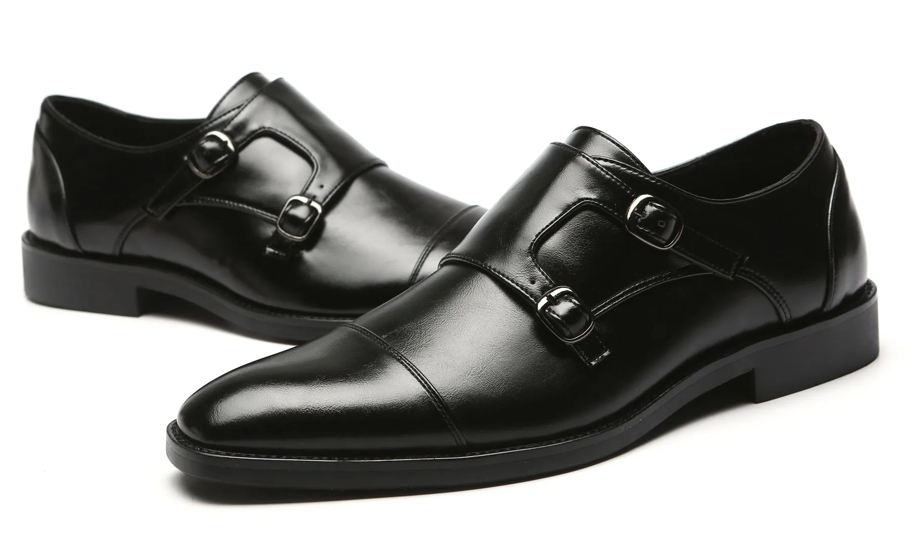 Men's Monk Strap Cap Toe Loafers