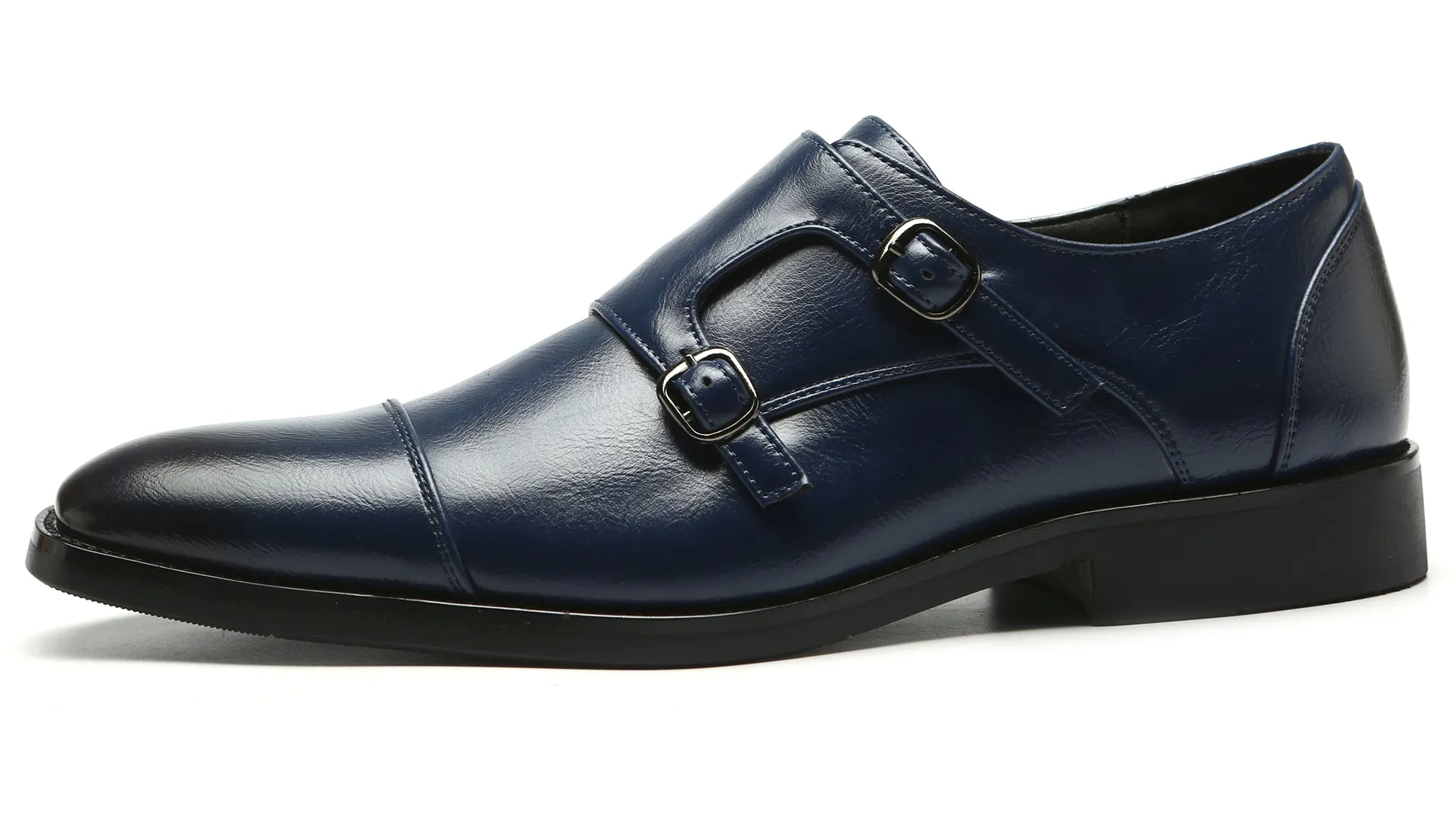 Men's Monk Strap Cap Toe Loafers