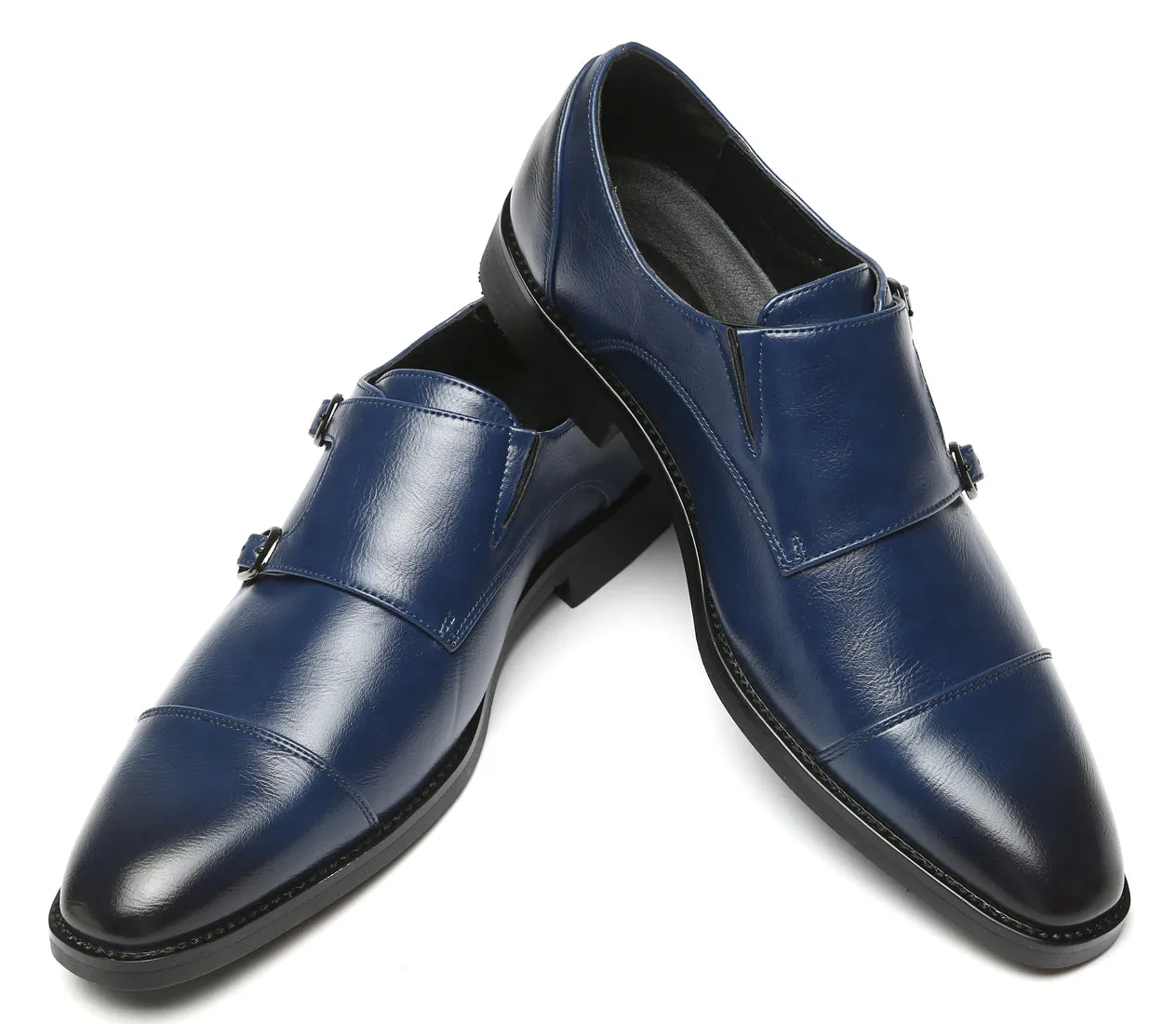 Men's Monk Strap Cap Toe Loafers