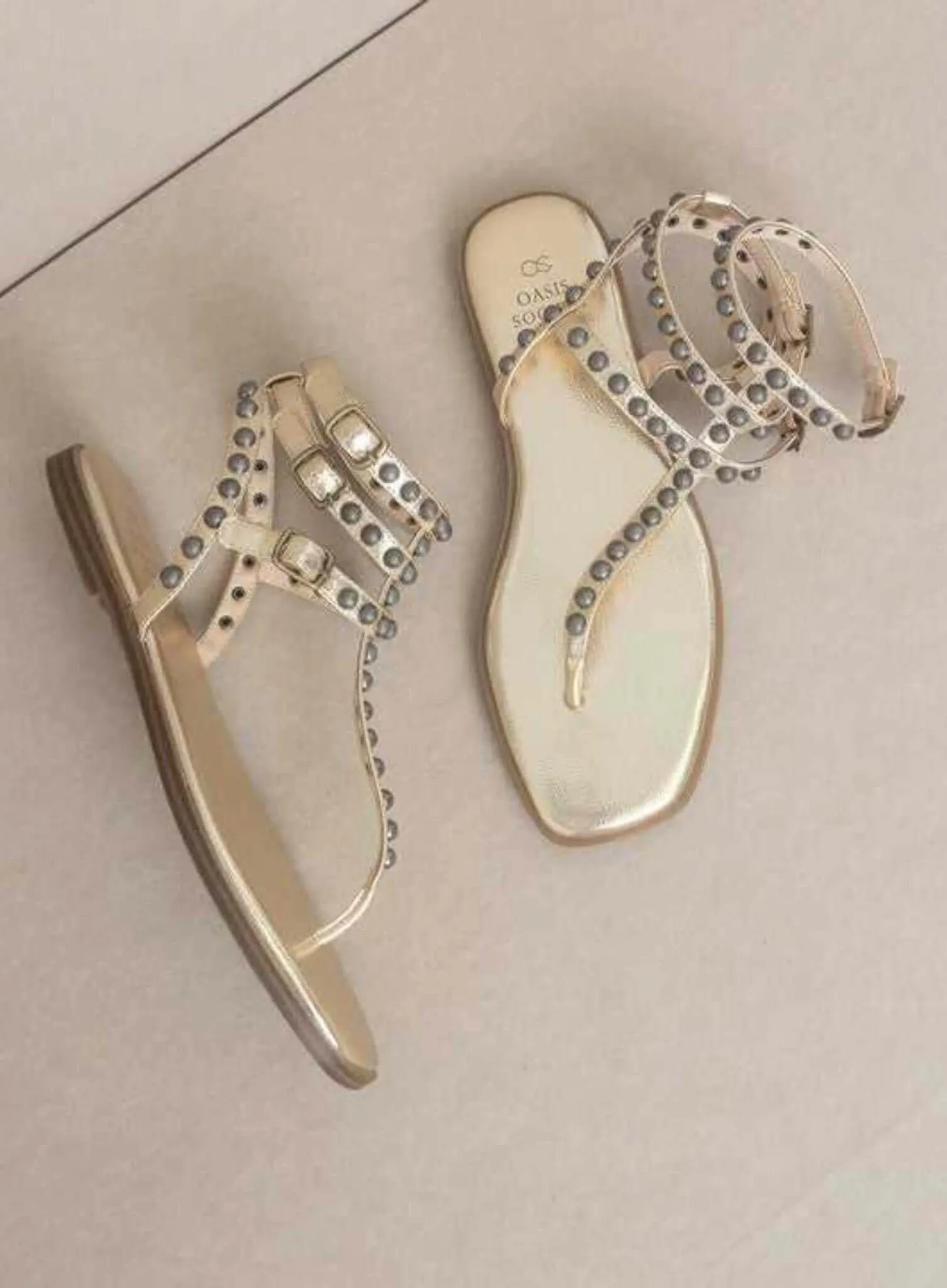 Oaklyn Studded Gladiator Sandals