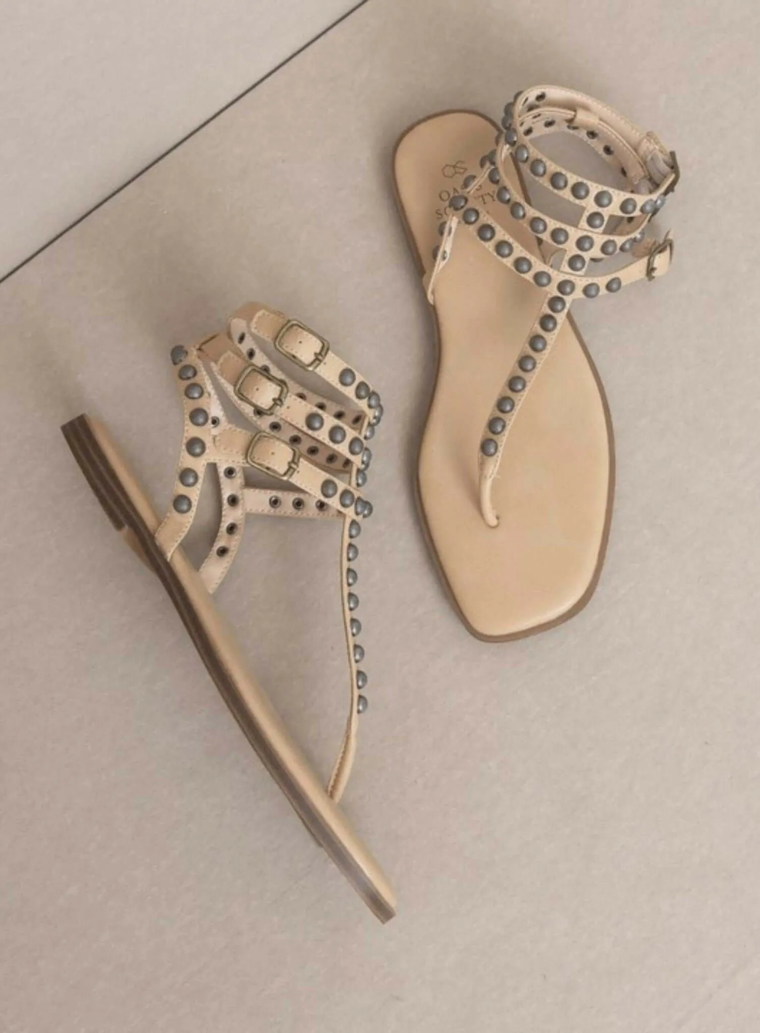 Oaklyn Studded Gladiator Sandals