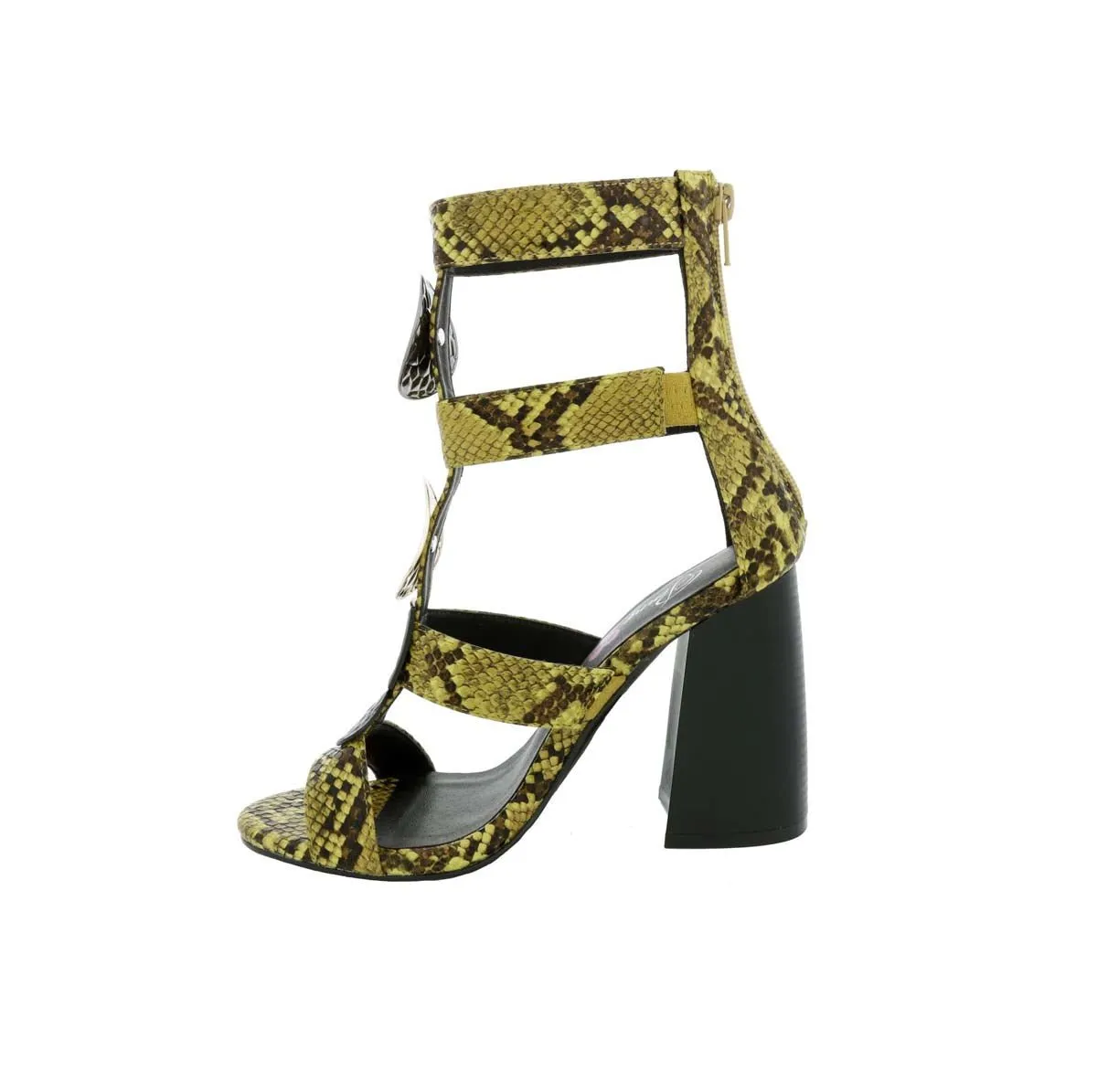 Penny Loves Kenny Tymber Women Sandals In Green Faux Snake