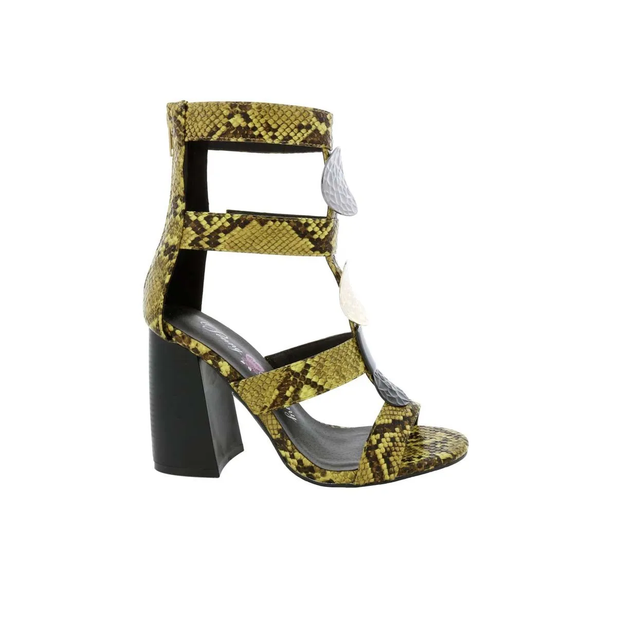 Penny Loves Kenny Tymber Women Sandals In Green Faux Snake