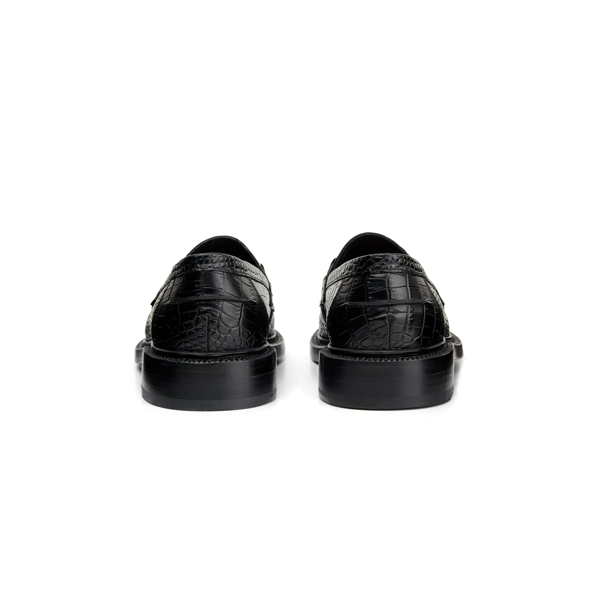 The Mason Horse Bit Loafer, Onyx Croc