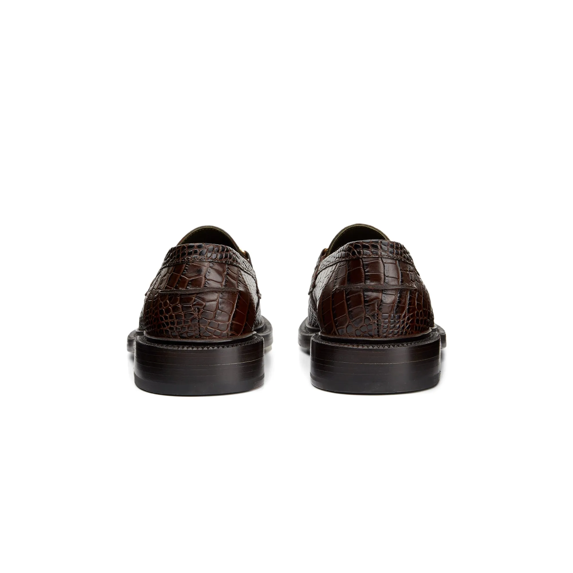 The Mason Horse Bit Loafer, Walnut Croc