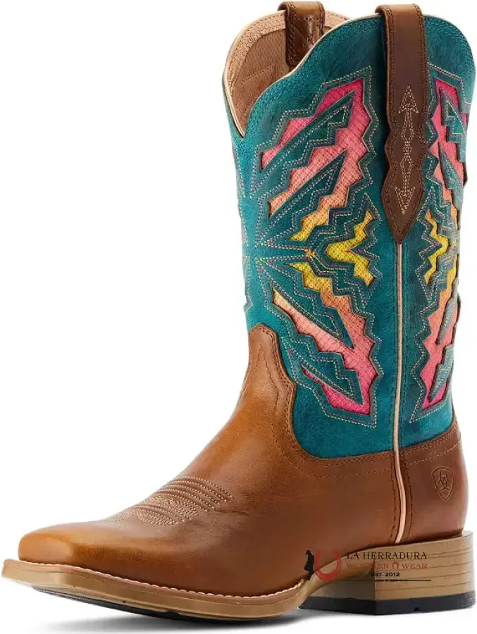 WOMENS ARIAT LANEY VENTTEK 360 TOFFEE/TEAL BLUE- 4443